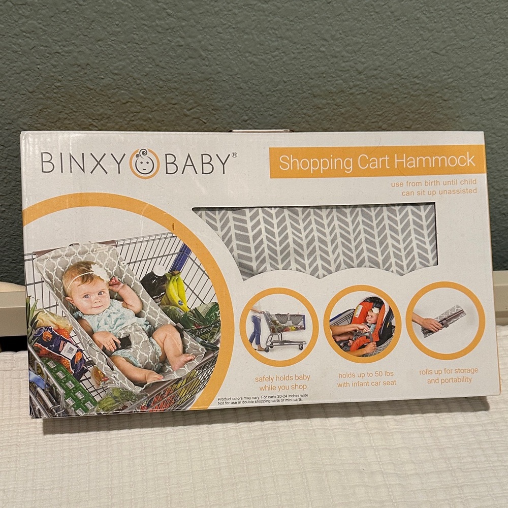 Binxy Baby Shopping Cart Hammock - Gray